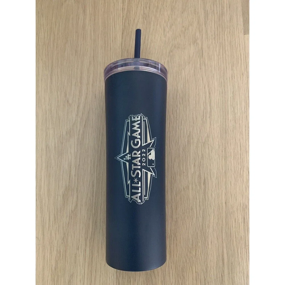 2022 MLB Allstar Game Dodger Stadium 18 Oz Insulated Tumbler With Straw New Navy - Picture 2 of 9